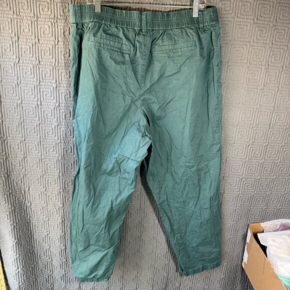 A New Day Pants Women’s XXL Green Elastic Waist Cotton Blend - Picture 7 of 10